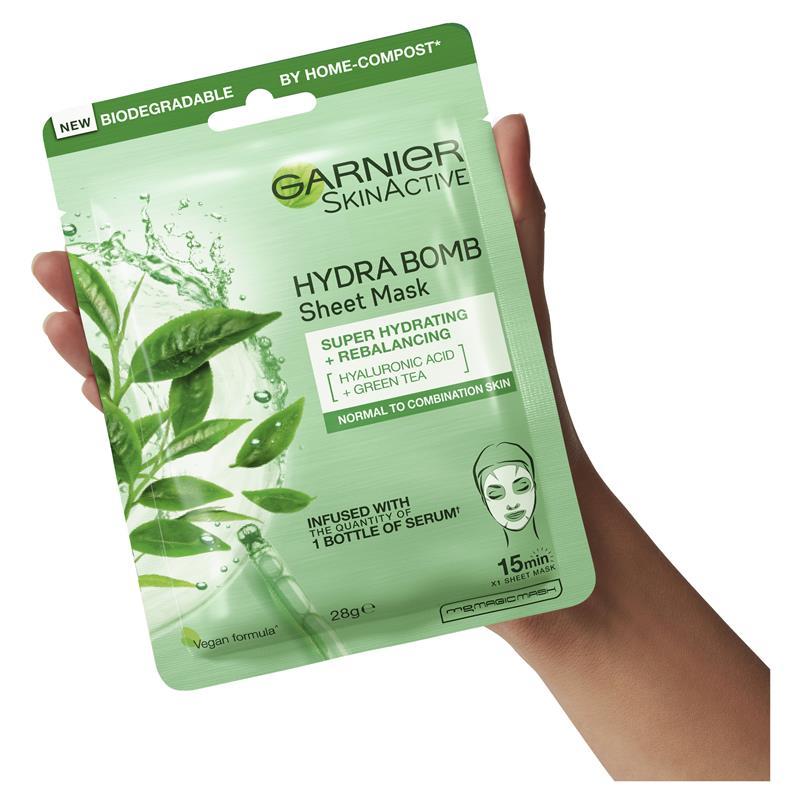 Garnier Hydra Bomb Hyaluronic Acid + Green Tea Sheet Mask