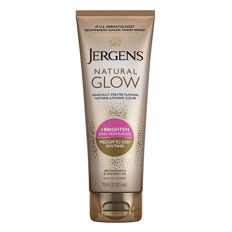 Jergens Natural Glow Skin Brightening Moisturiser Medium To Deep Skin Tones 221ml