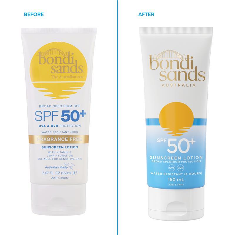 Bondi Sands SPF 50+ Sunscreen Lotion Fragrance Free 150ml
