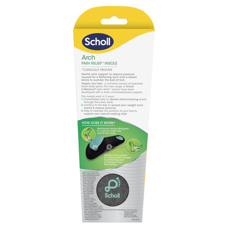 Scholl In Balance Ball of Foot & Arch Orthotic Insole Large