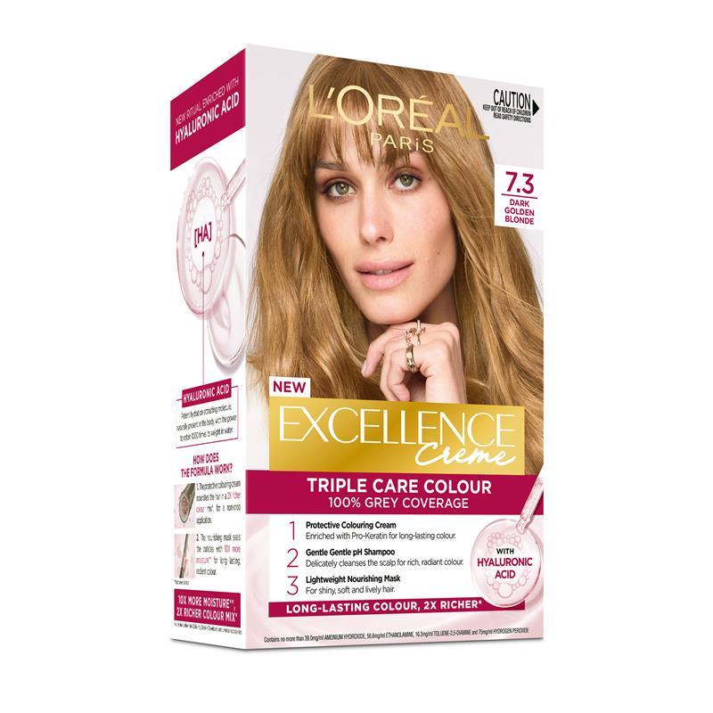 L'Oreal Excellence Creme 7.3 Dark Golden Blonde Hair Colour