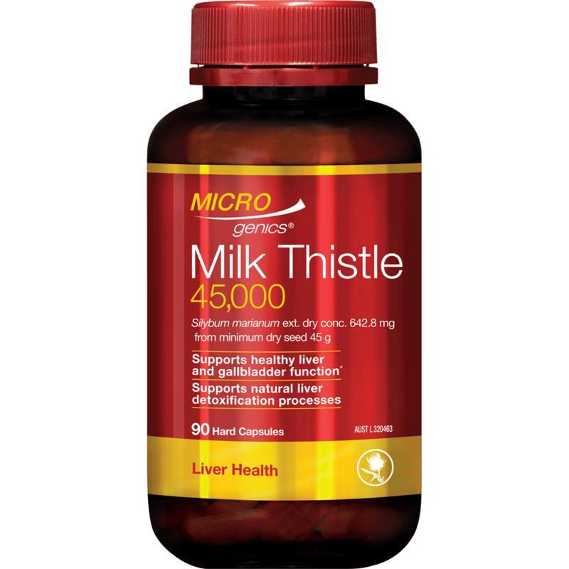 Microgenics Milk Thistle 45000 One A Day 90 Capsules