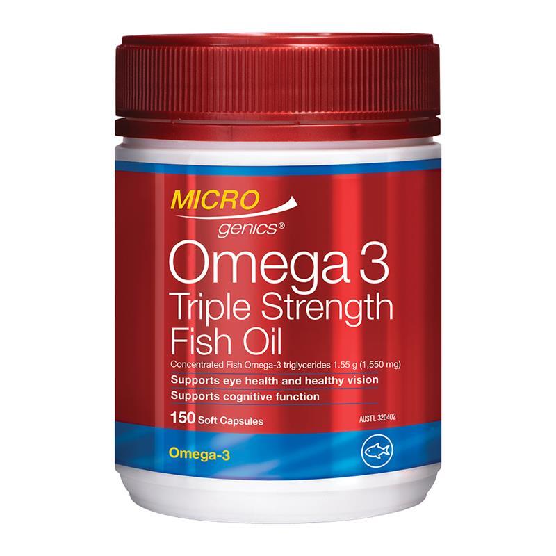Microgenics Omega 3 Triple Strength Fish Oil 150 Capsules