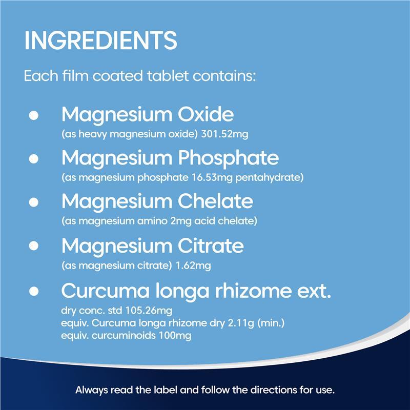Bioglan Magnesium + Curcumin 120 Tablets