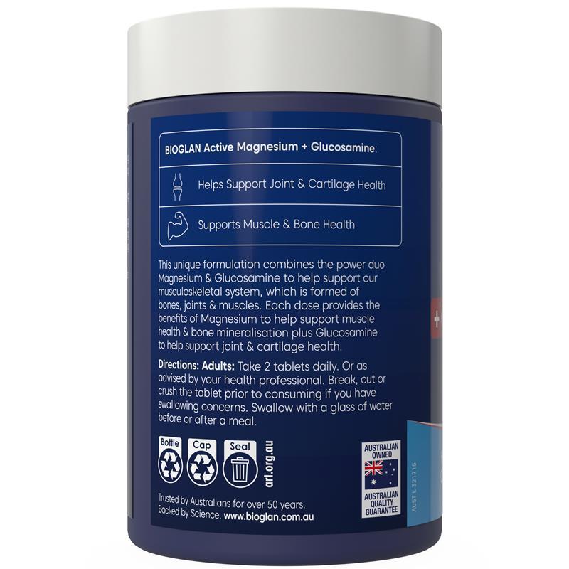 Buy Bioglan Magnesium + Glucosamine 180 Tablets online at Chemist Warehouse