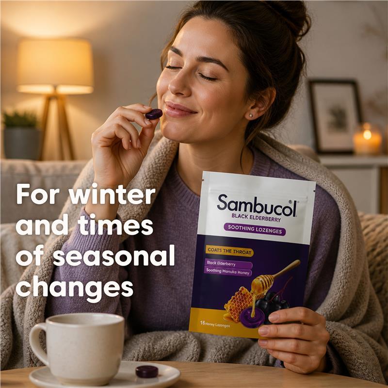 Sambucol Soothing Manuka Honey 16 Lozenges