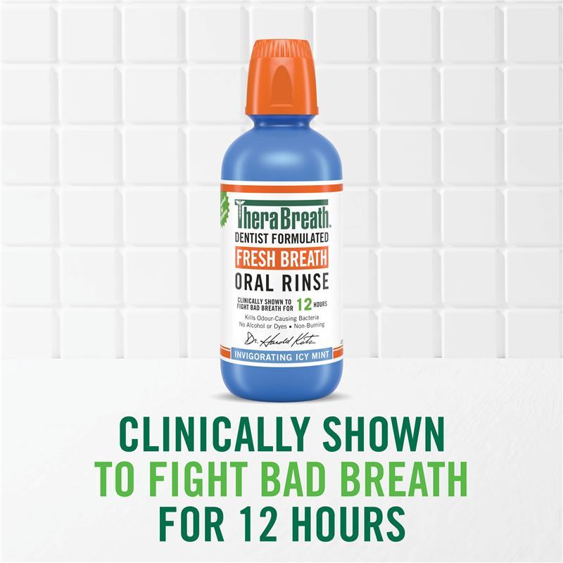 Therabreath Icy Mint Oral Rinse 473ml