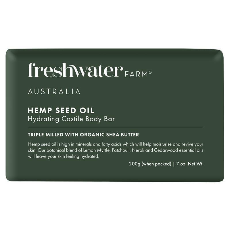 Freshwater Farm Australia Hemp Seed Oil Hydrating Body Bar 200g