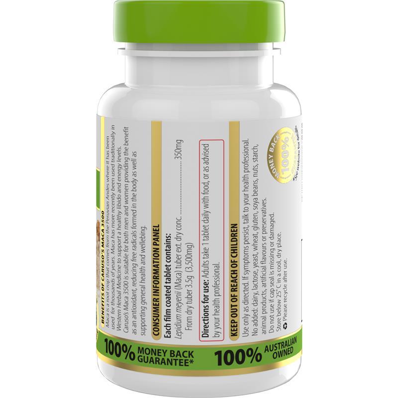 Carusos Maca 3500 60 Tablets