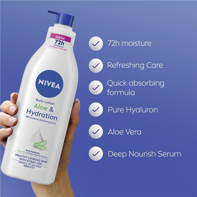 Buy NIVEA Aloe & Hydration Body Lotion 400ml online at Chemist Warehouse