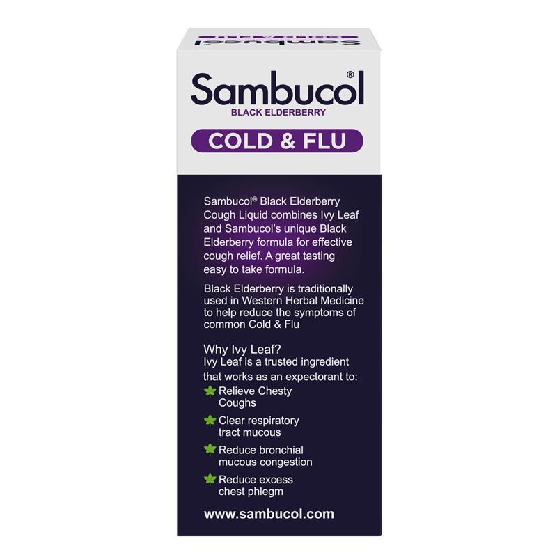 Sambucol Cold & Flu + Cough Liquid 250ml