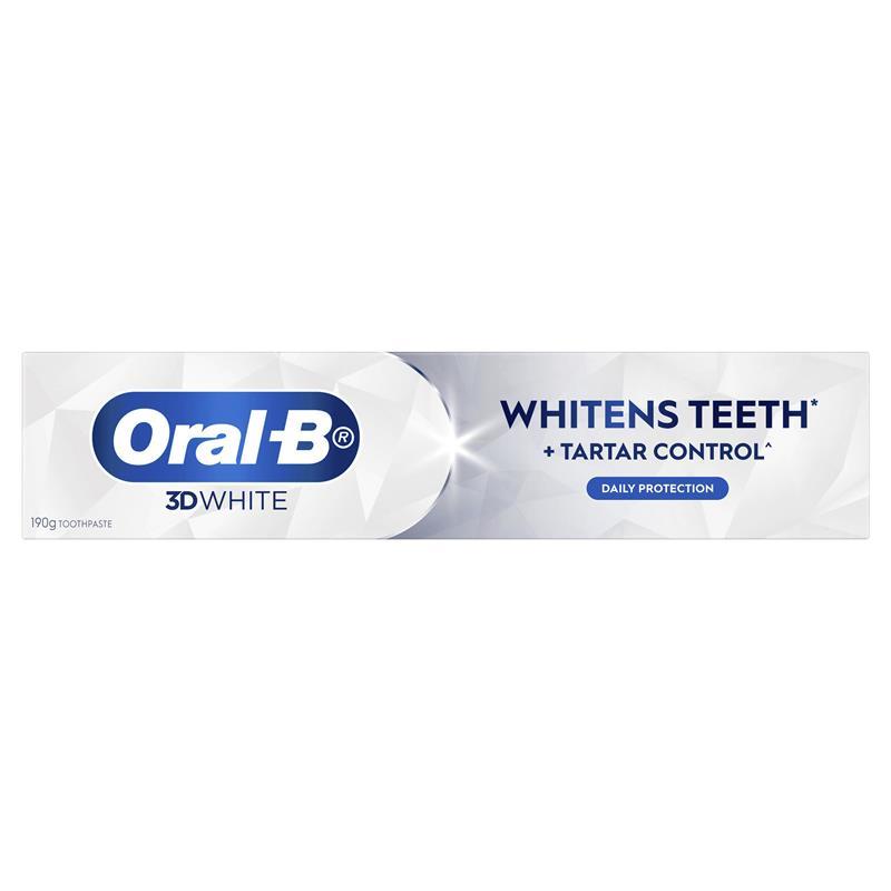 Buy Oral B Toothpaste 3D White Strengthen Enamel 190g online at Chemist ...
