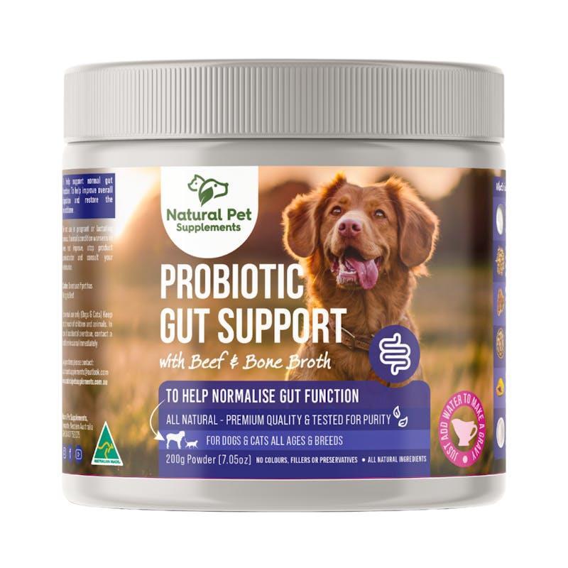 Buy Natural Pet Supplements Probiotic Gut Support for Dogs and Cats ...