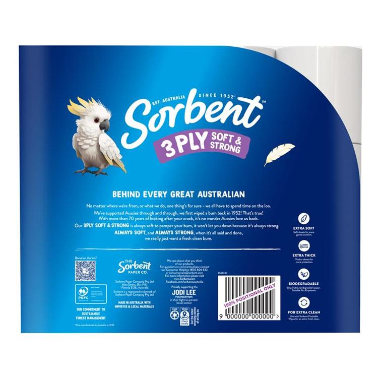 Sorbent Clean Fresh Buy Sorbent Toilet Tissue Silky White 3PLY 24 Pack online at Chemist ...