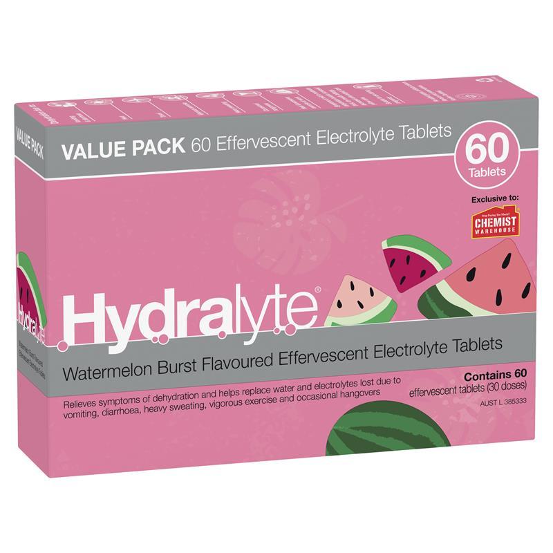 Watermelon Tablets Buy Hydralyte Electrolyte Effervescent Watermelon 60 Tablets Exclusive ...