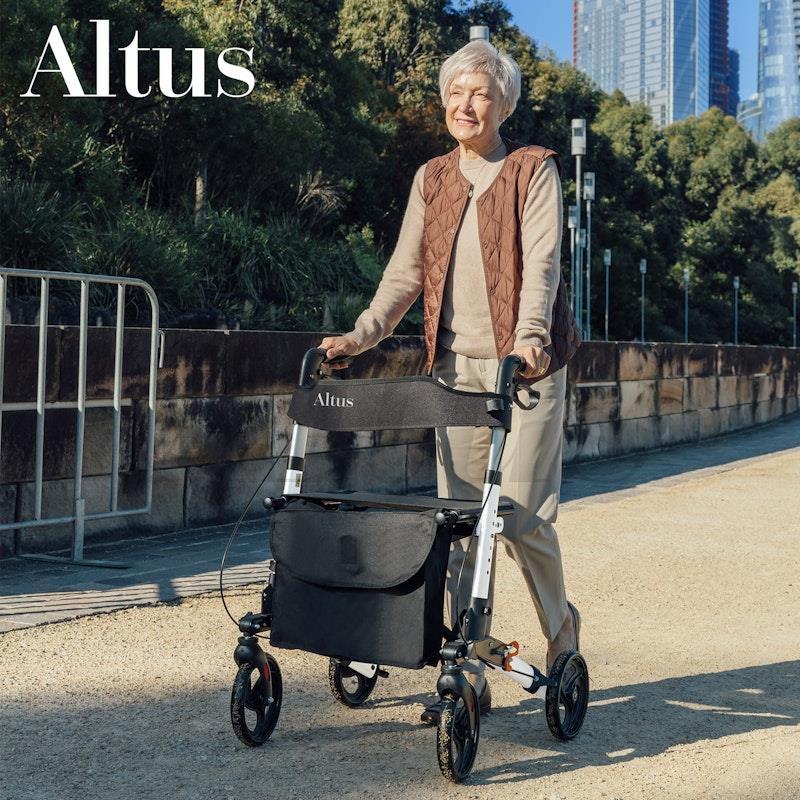 A Frame Altus Buy Altus Euro Walker with Seat Mobility Rollator Seat Back Bag ...