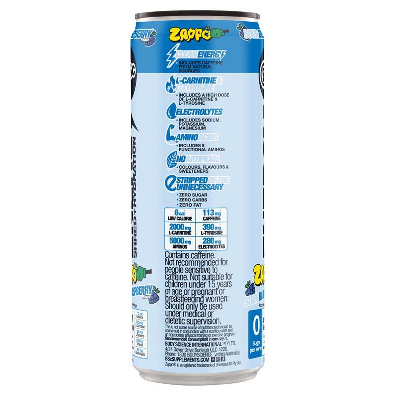 Zappo Blue Raspberry Candy Buy BSc Energy Shred Hydration Zappo Sour Blue Raspberry 355ml online ...