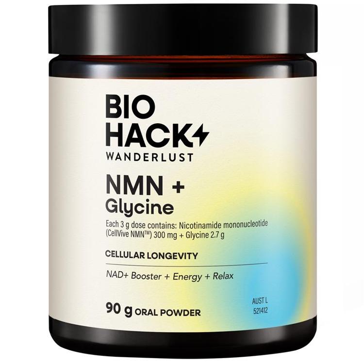 Buy BioHack Wanderlust NMN + Glycine Powder 90g online at Chemist Warehouse