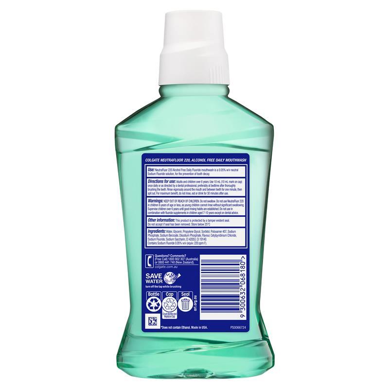 Colgate Neutral Buy Colgate NeutraFluor 220 Daily Fluoride Mouthwash Mint 473mL online ...
